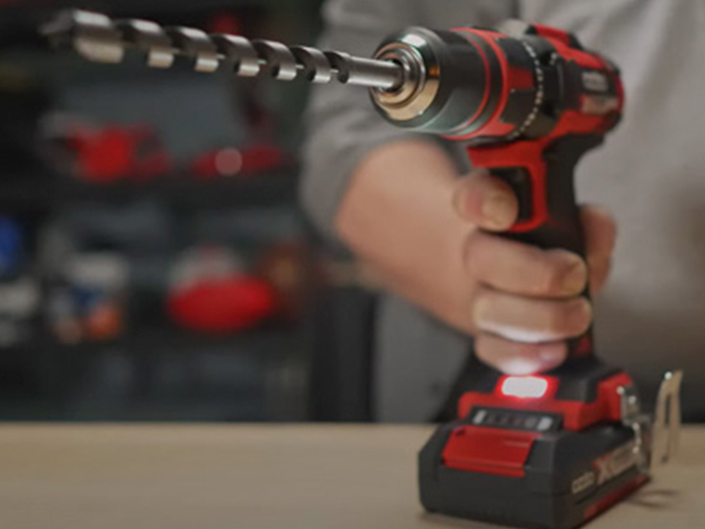 a cordless screwdriver with a drill