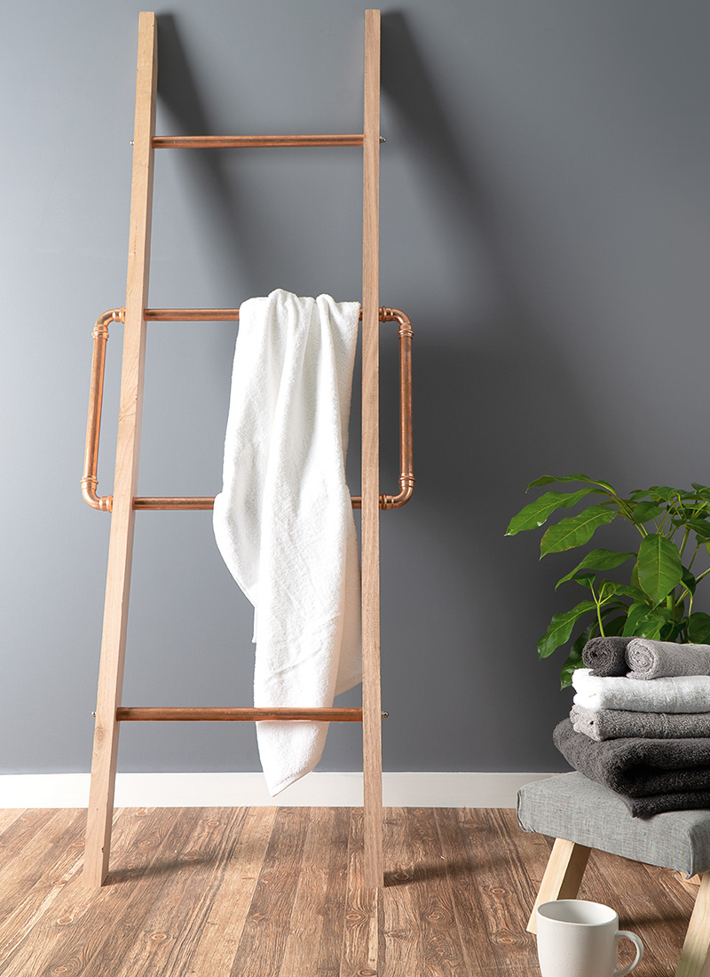 A homemade towel dryer