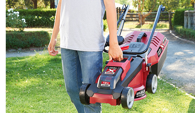 Ozito power x change lawn deals mower